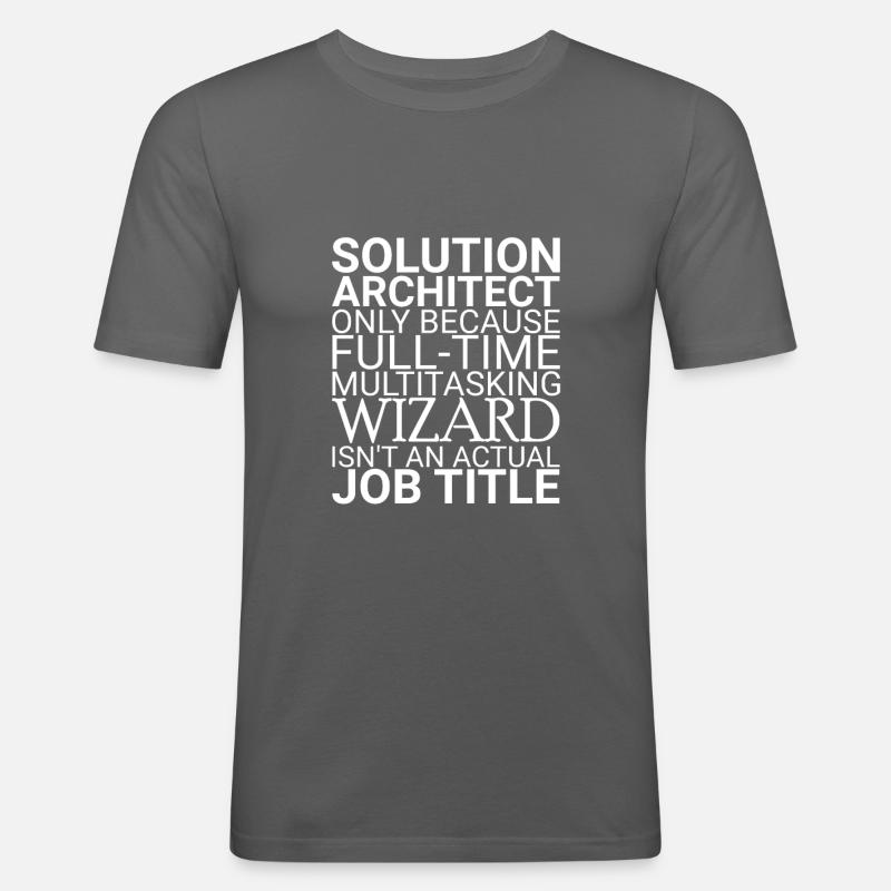 Solution Architect Wizard | Solution Architecture - Men's Slim Fit T-Shirt - graphite grey