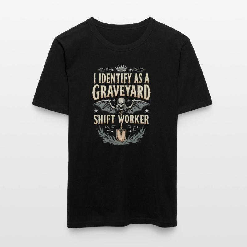 I Identify As A Graveyard Shift Worker Men's Slim Fit T-Shirt