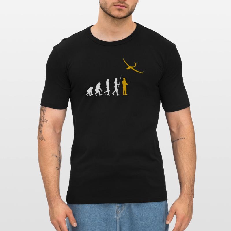 Evolution RC Planeur commandé à distance Modéliser T-shirt près du corps Homme