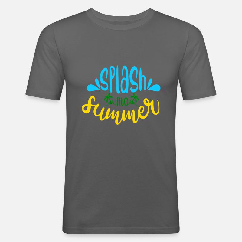 Planschen Sie in den Sommer - Männer Slim Fit T-Shirt - Graphite