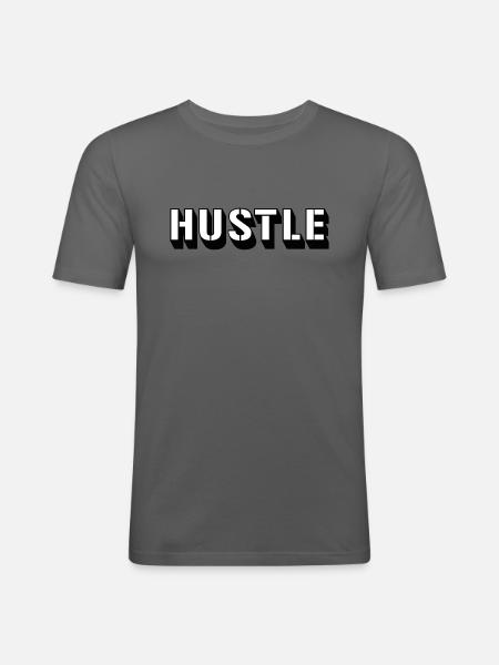 Hustle - Männer Slim Fit T-Shirt - Graphite