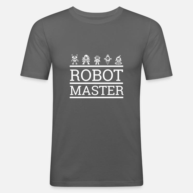 "Robot Master" | Computer, Science, Programmer - Männer Slim Fit T-Shirt - Graphite