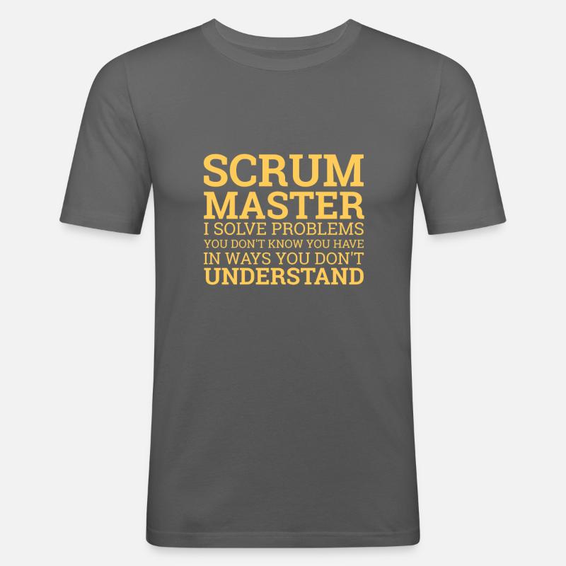 "Scrum Master" | Programmierer - Männer Slim Fit T-Shirt - Graphite