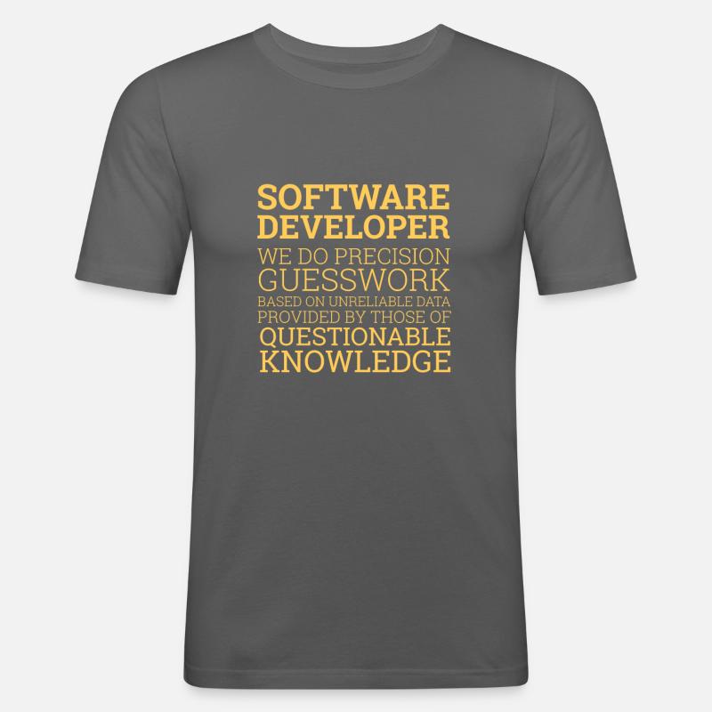 « Software Developer » | Programmeurs - T-shirt près du corps Homme - gris graphite