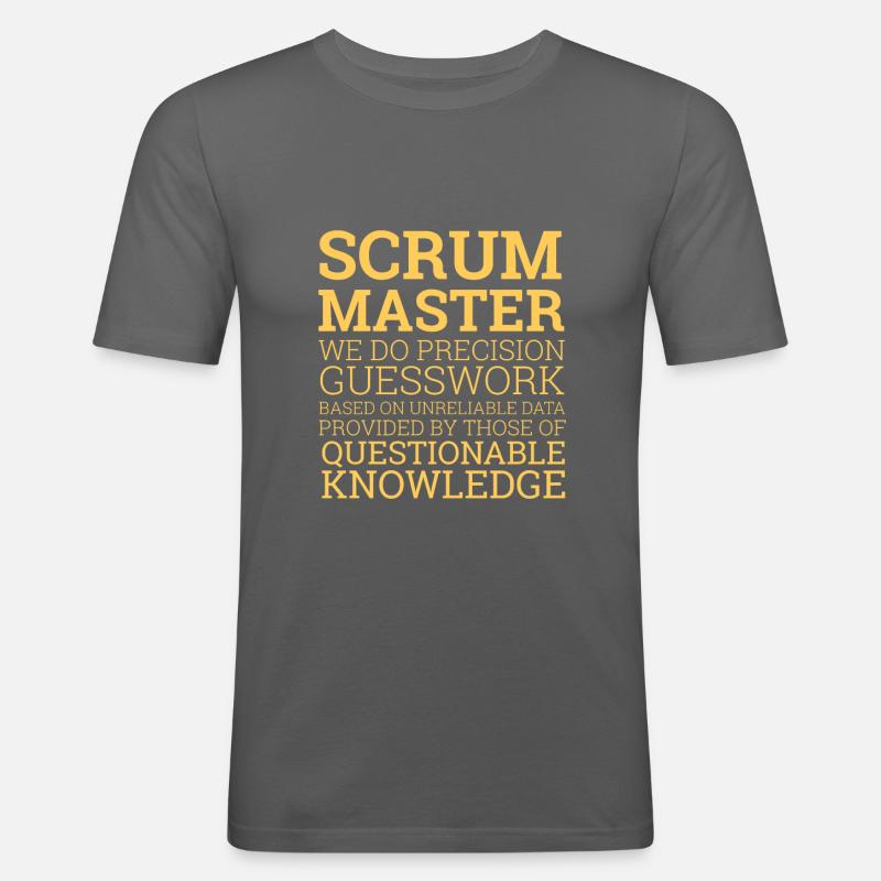 "Scrum Master" | Scrum Master - Männer Slim Fit T-Shirt - Graphite