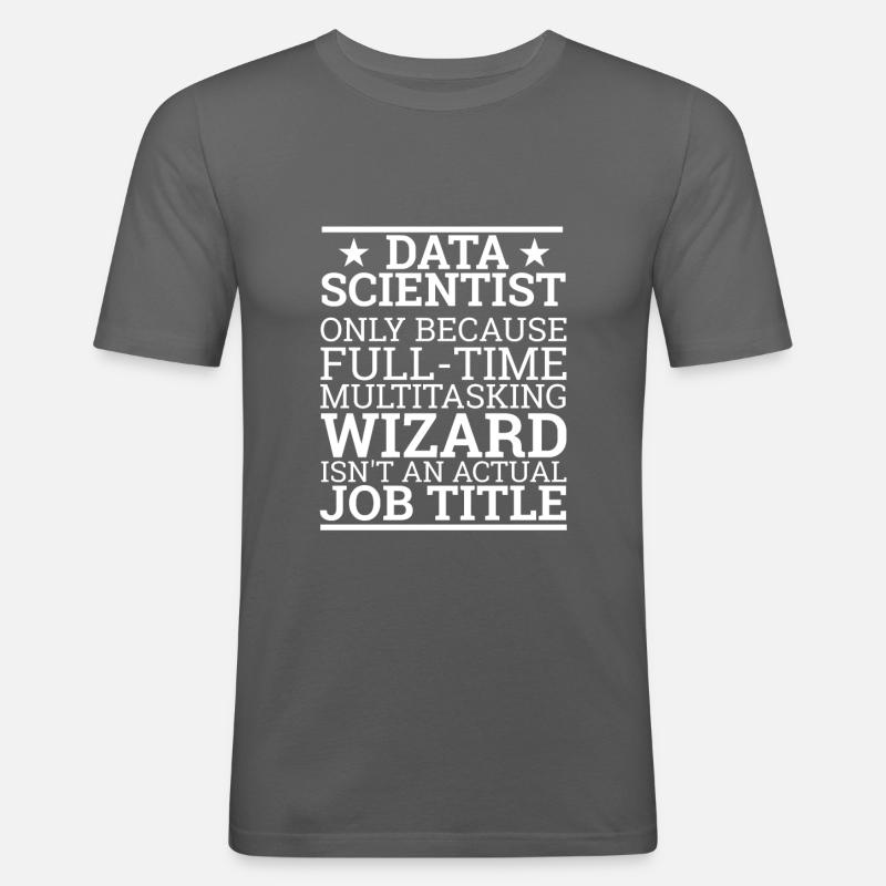 "Data Wizard" | Data Scientist - Männer Slim Fit T-Shirt - Graphite