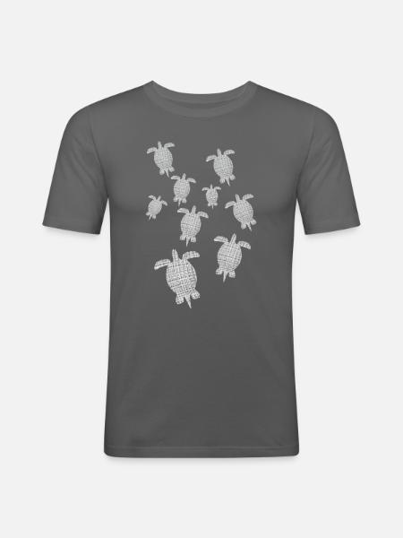 Schildkröten - Männer Slim Fit T-Shirt - Graphite