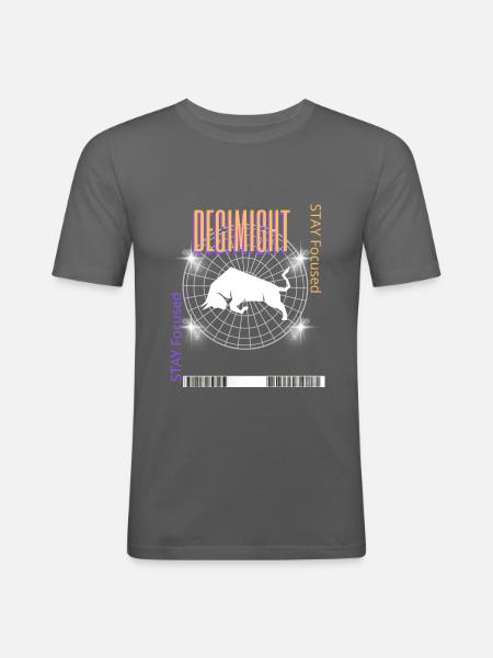 Decimight Bull - Männer Slim Fit T-Shirt - Graphite