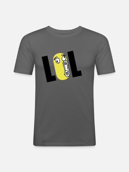 lol - Men's Slim Fit T-Shirt - graphite grey
