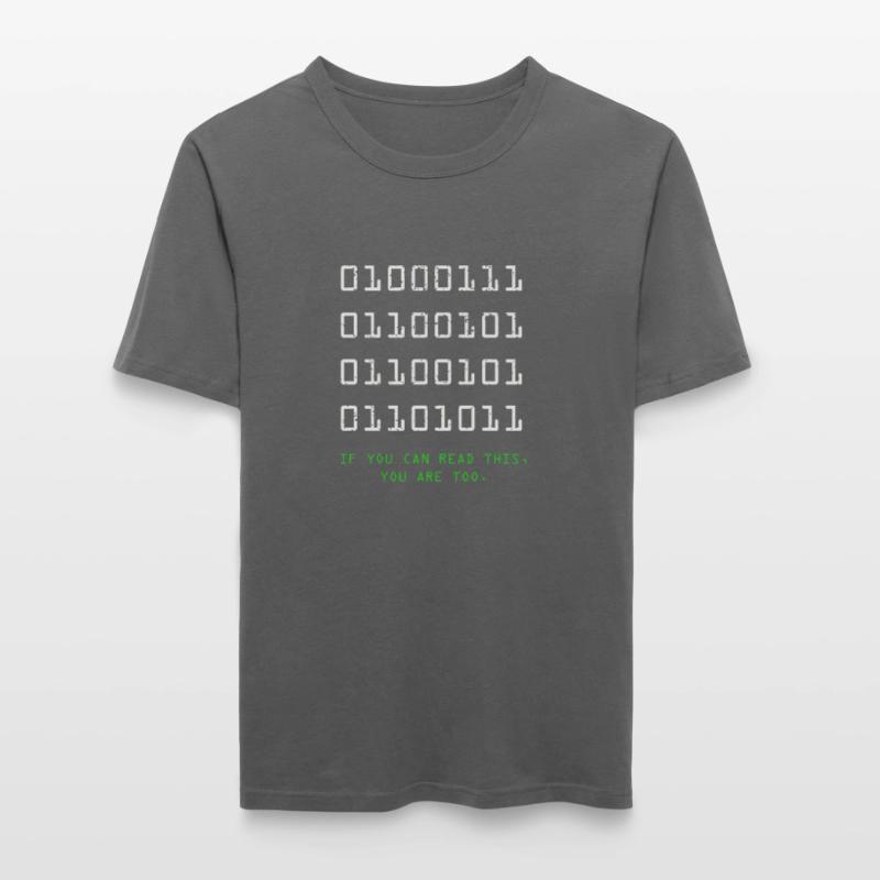 Geek Computer Nerd Binær Kode IT Sjov Programmør Herre Slim Fit T-Shirt