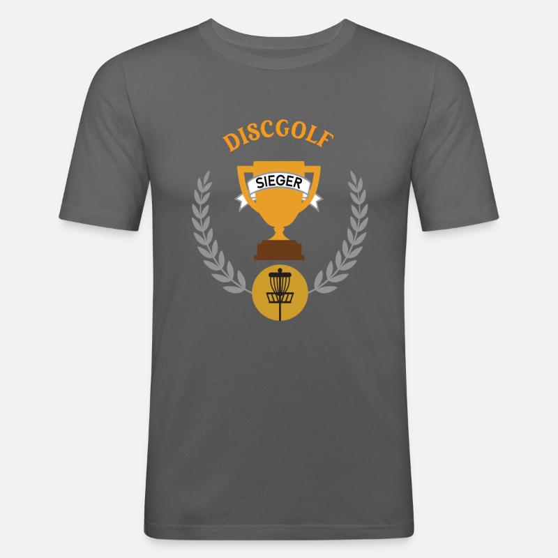 Discgolf Sieger Gewinner Turnier Meisterschaft - Männer Slim Fit T-Shirt - Graphite