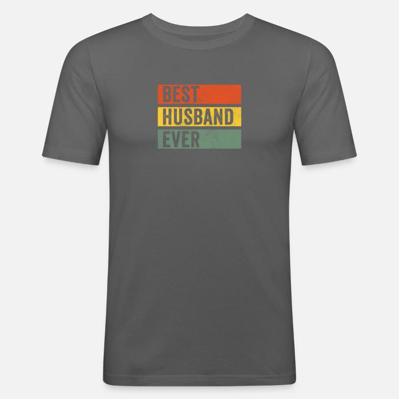 Bester Ehemann Geschenk Herren Mann - Männer Slim Fit T-Shirt - Graphite