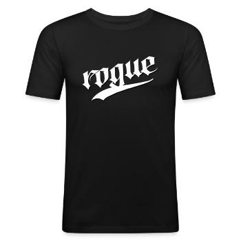 gauner rogue schurke schelm bandit spitzbube shirt - Männer Slim Fit T-Shirt - Schwarz - Vorne - Nik (191cm)