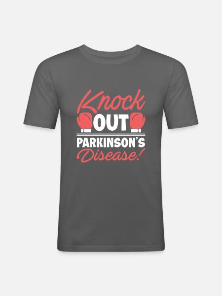 Kick Out Parkinson's Disease Parkinson's Awareness - Men's Slim Fit T-Shirt - graphite grey