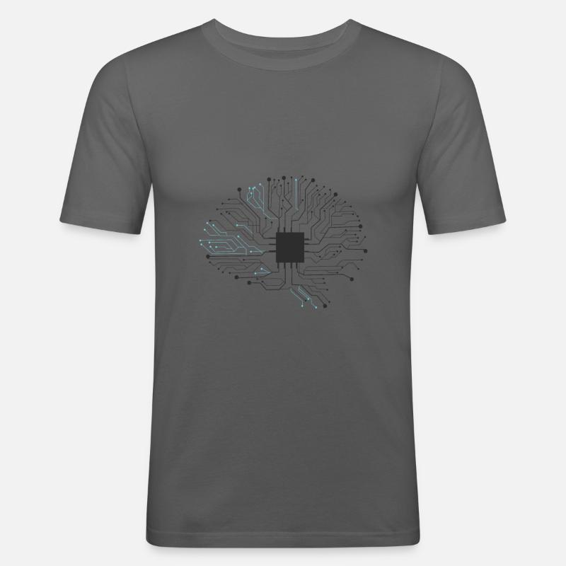 Chip Technik Programmierer - Männer Slim Fit T-Shirt - Graphite
