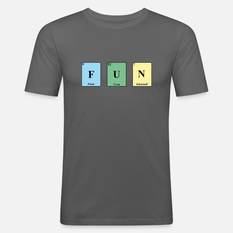 Fun Periodensystem Elemente PSE - Männer Slim Fit T-Shirt - Graphite