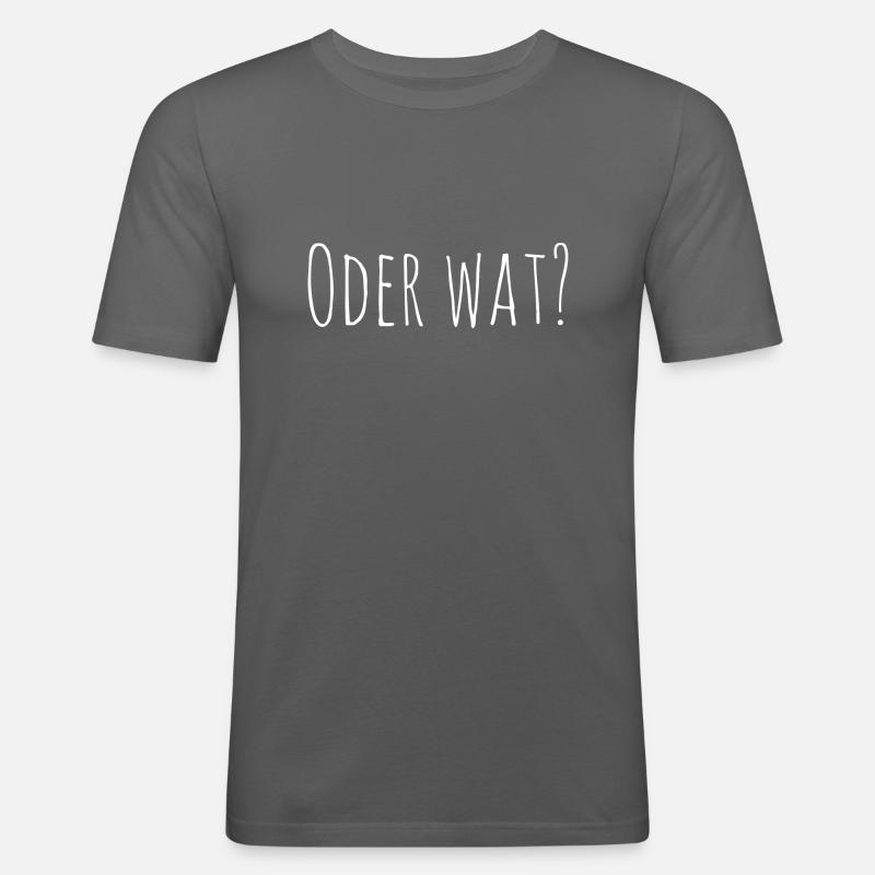 oder watt - Männer Slim Fit T-Shirt - Graphite