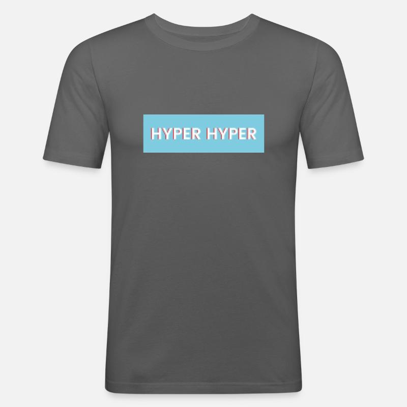 HYPER HYPER Pixel - Männer Slim Fit T-Shirt - Graphite
