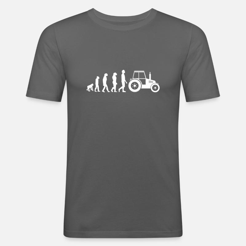 TRAKTOR EVOLUTION - Männer Slim Fit T-Shirt - Graphite