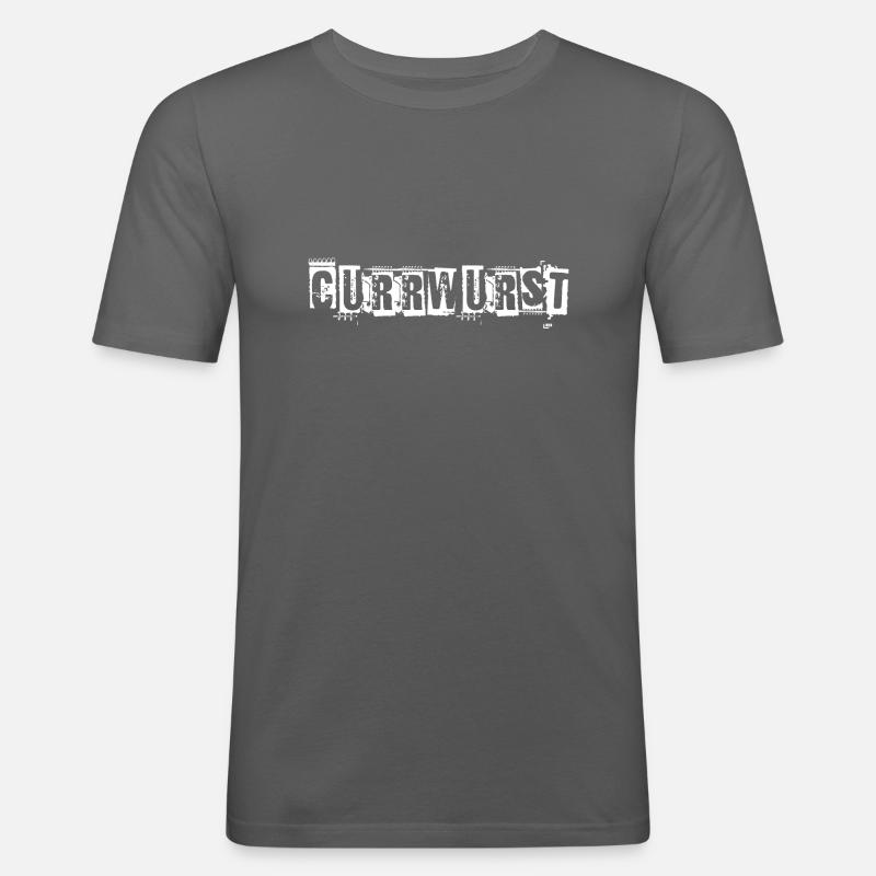 Currywurst - Männer Slim Fit T-Shirt - Graphite