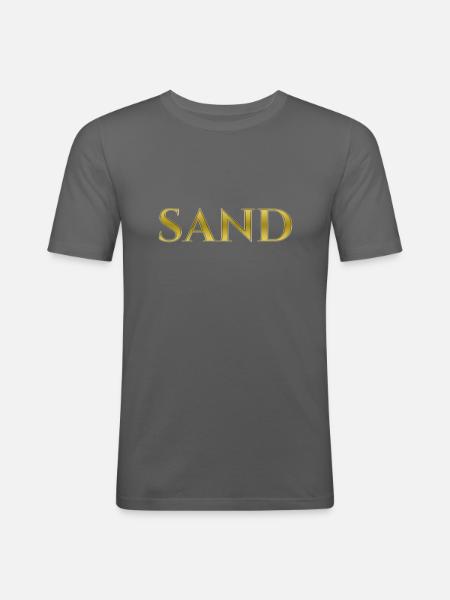 Sand - Männer Slim Fit T-Shirt - Graphite