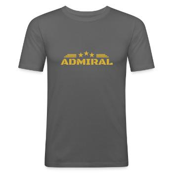 Militaria Admiral - Männer Slim Fit T-Shirt - Graphite - Vorne - Nik (191cm)