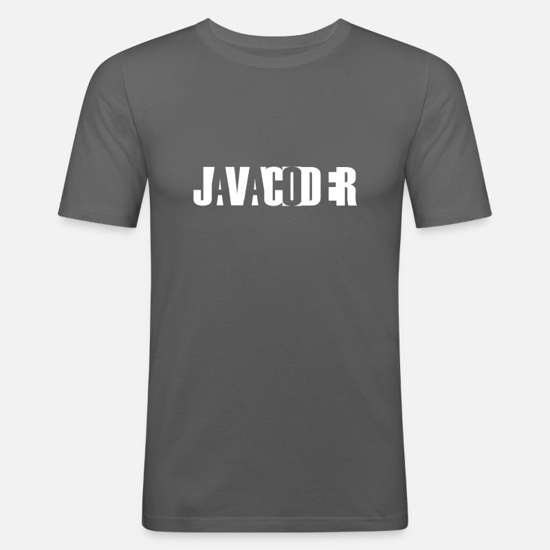 Codeur Java, développeur Java - T-shirt près du corps Homme - gris graphite