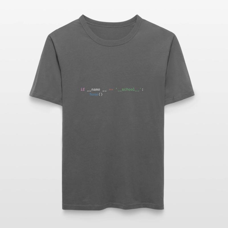 Python Programmierer Schule Schüler lustig Männer Slim Fit T-Shirt