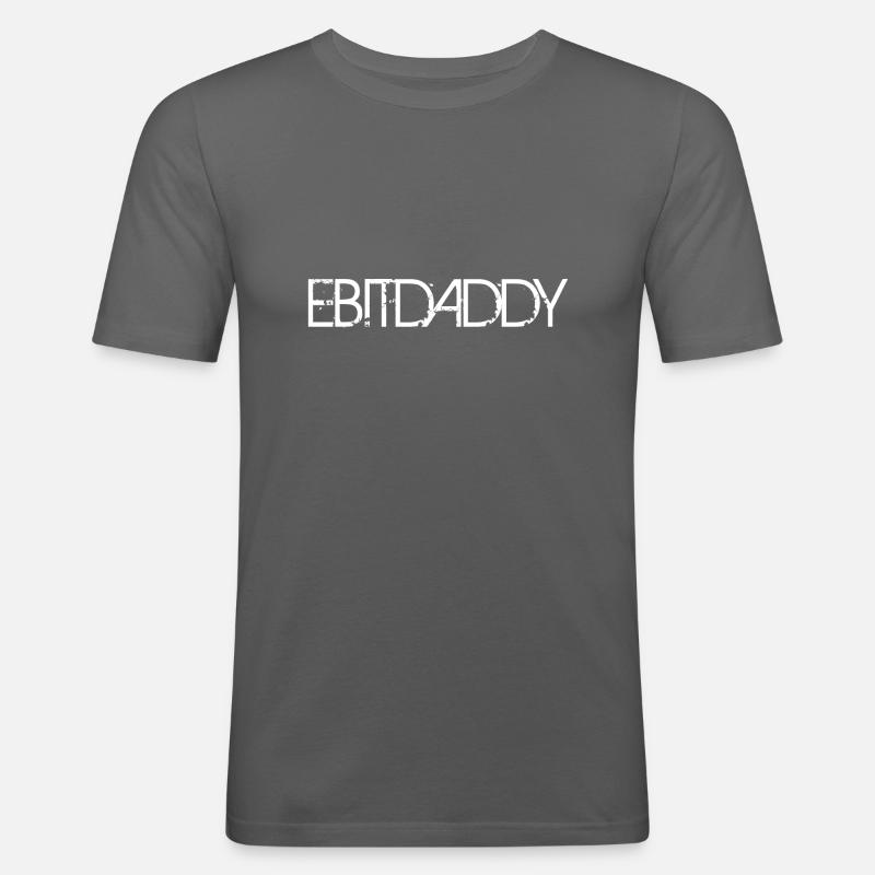 Ebitdaddy - EBIT - EBITDA - Männer Slim Fit T-Shirt - Graphite