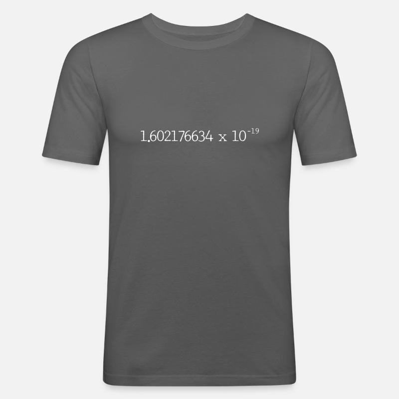 Elementarladung e - Männer Slim Fit T-Shirt - Graphite