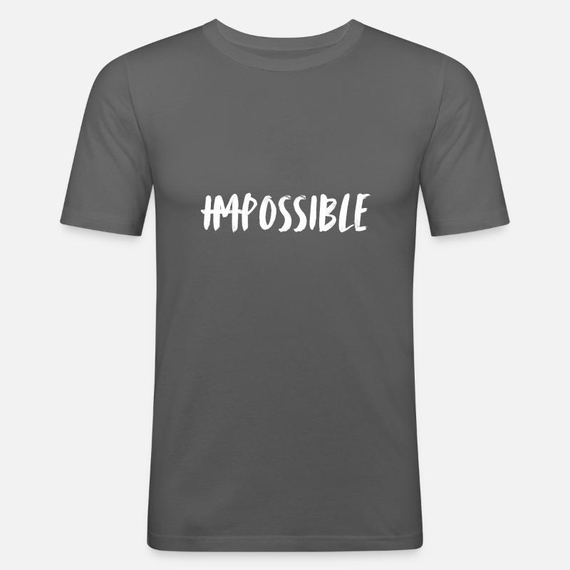 Impossible. possible. Unmögliches möglich machen. - Männer Slim Fit T-Shirt - Graphite