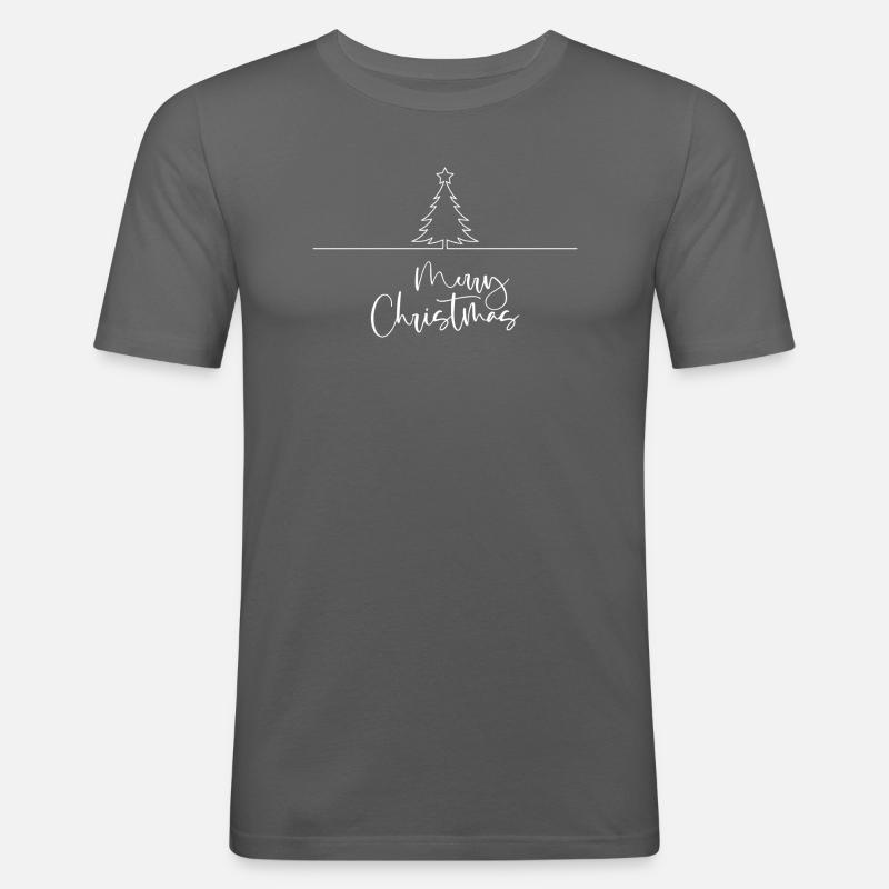 Weihnachtsbaum Clean - Männer Slim Fit T-Shirt - Graphite