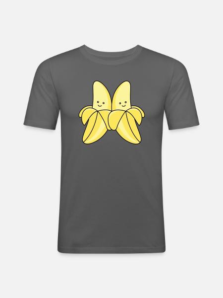 Bananas Comic - Men's Slim Fit T-Shirt - graphite grey