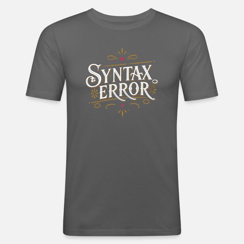 Syntax Error - T-shirt près du corps Homme - gris graphite