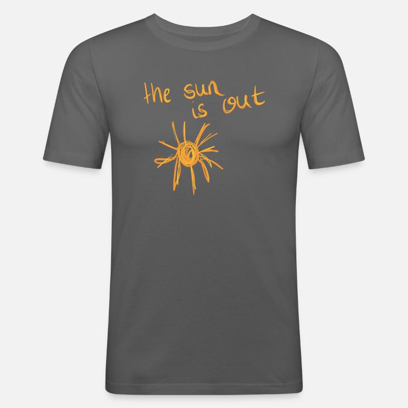 Sun is out - Männer Slim Fit T-Shirt - Graphite