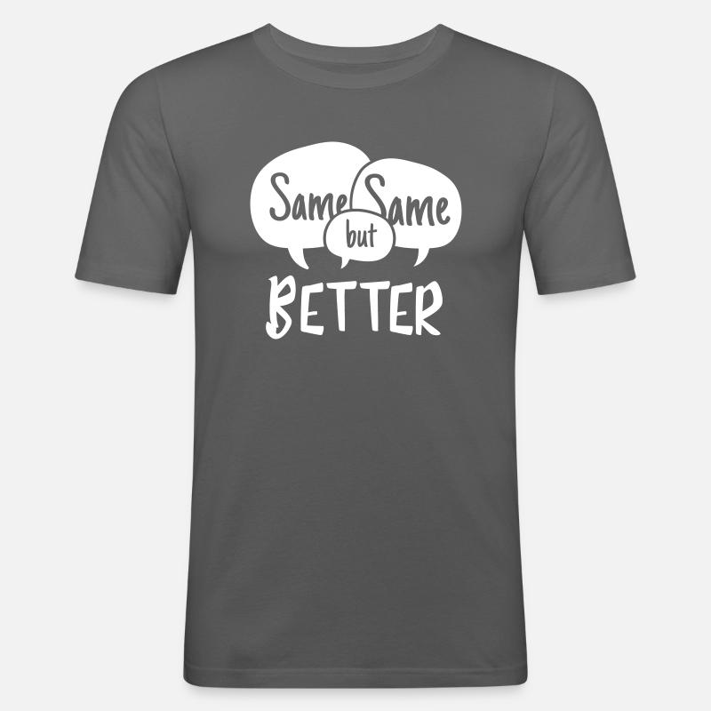 Same Same but Better - T-shirt près du corps Homme - gris graphite