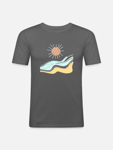 Summer vibes - Männer Slim Fit T-Shirt - Graphite