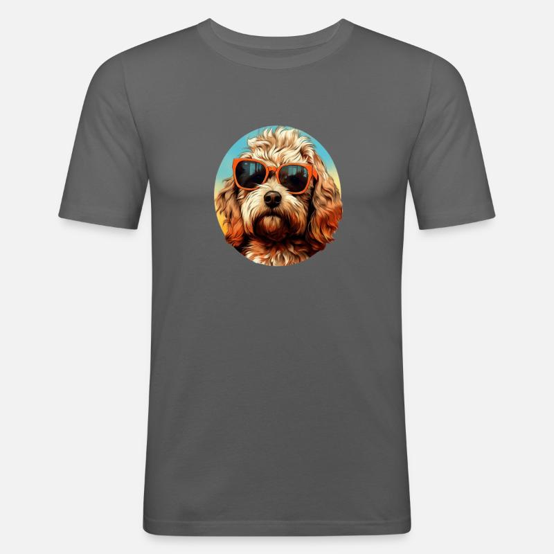 Cockapoo Cool - Cockapoo Hund - Männer Slim Fit T-Shirt - Graphite