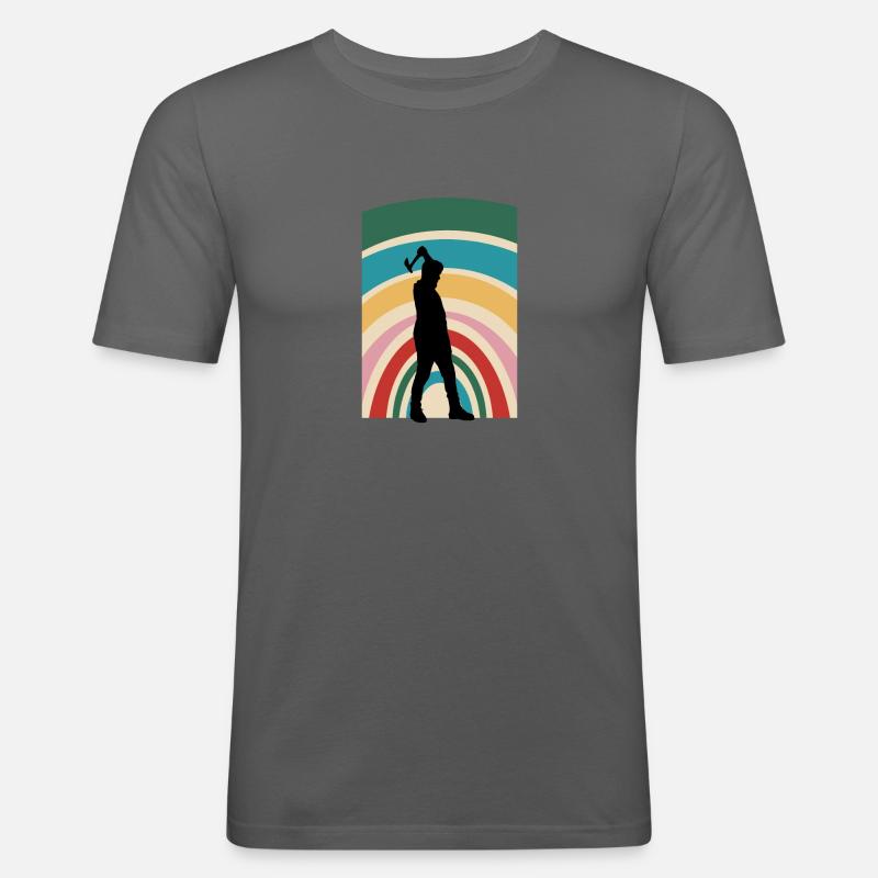 Axt Axe Throwing Axe Throwing - Männer Slim Fit T-Shirt - Graphite