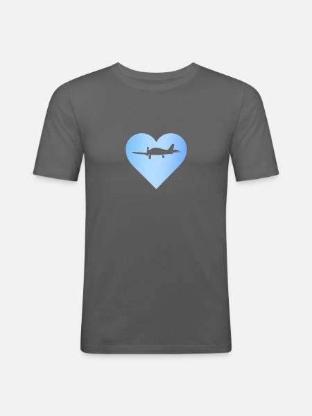 Aerospace Flieger Flieger - Männer Slim Fit T-Shirt - Graphite