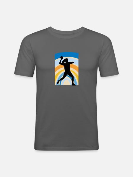 Mannschaft Dodgeball - Männer Slim Fit T-Shirt - Graphite