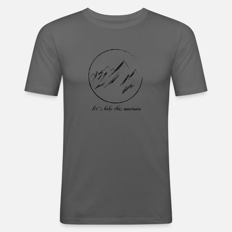 Berg / let's hike this mountain - Männer Slim Fit T-Shirt - Graphite