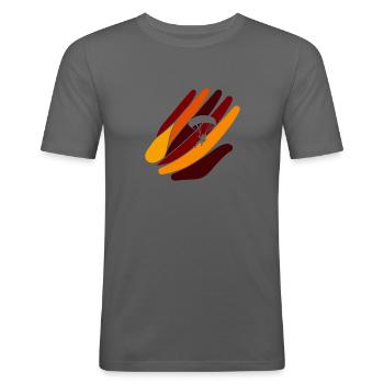 Fallschirmspringen Fallschirm Paragliding - Männer Slim Fit T-Shirt - Graphite - Vorne - Nik (191cm)