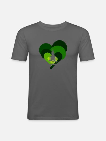 Forstwirtschaft Wald Holz - Männer Slim Fit T-Shirt - Graphite