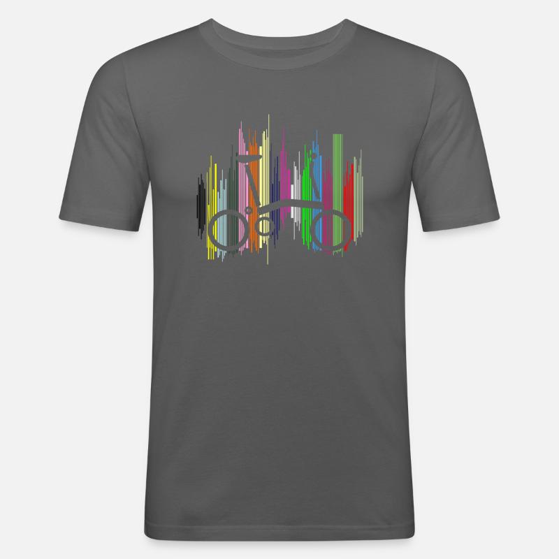 CHAINSTORY X Brompton-Farbcode - Männer Slim Fit T-Shirt - Graphite