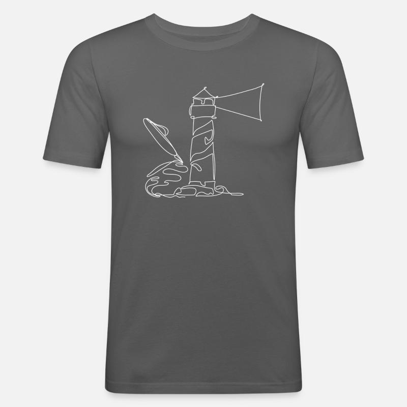 Creative Lighthouse - Männer Slim Fit T-Shirt - Graphite