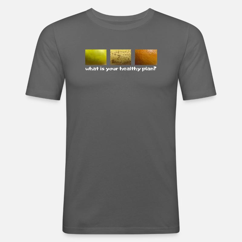 Gesunder Plan - Männer Slim Fit T-Shirt - Graphite