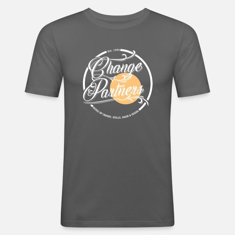 Change Partners - Männer Slim Fit T-Shirt - Graphite