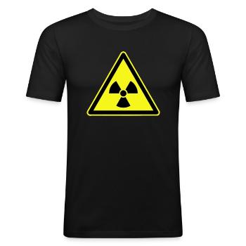 Nuclear Radiation, Warning Ionizing Radiation - Men's Slim Fit T-Shirt - black - Front - Nik (191cm)