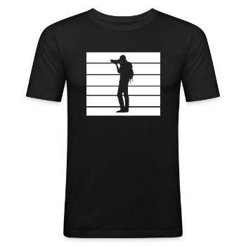 photographie movie camera - Men's Slim Fit T-Shirt - black - Front - Nik (191cm)